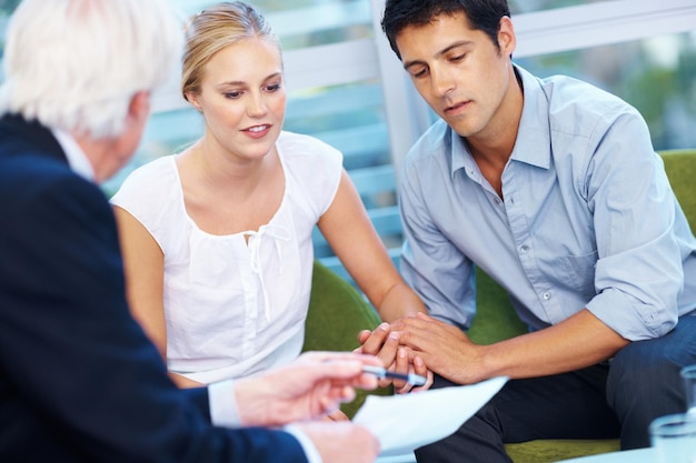 financial advisor consulting couple meeting with documents planning insurance mortgage contract discussion man woman with consultant finance review budget help 590464 465820